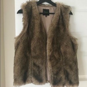 Faux fur vest